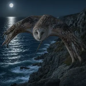Manta ray + Owl